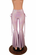 Lace Up High Waist Bell Bottom Flares - 2