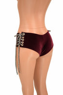 Lace Up Hip Cheeky Shorts - Coquetry Clothing