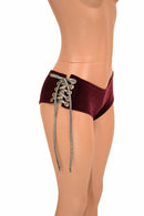 Lace Up Hip Cheeky Shorts - Coquetry Clothing