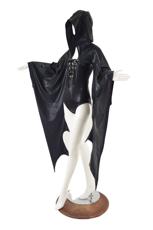 Lace Up Hooded Incubus Romper - Coquetry Clothing