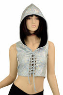Lace Up Hoodie Crop Top - Coquetry Clothing