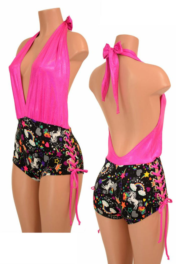 Lace Up "Josie" Romper - Coquetry Clothing