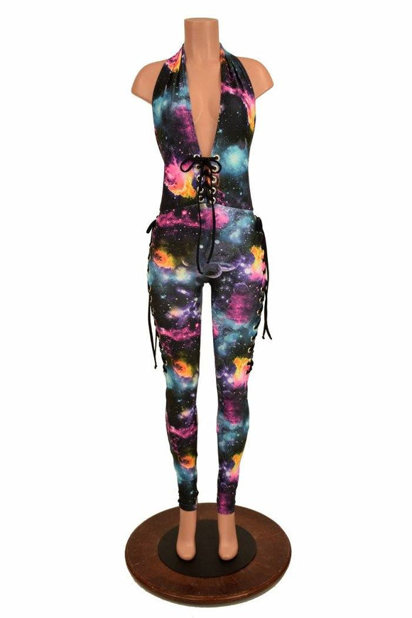 Lace Up Josie Style Catsuit - Coquetry Clothing