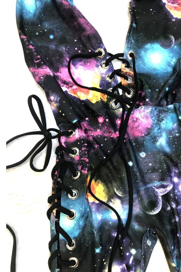 Lace Up Josie Style Catsuit - Coquetry Clothing