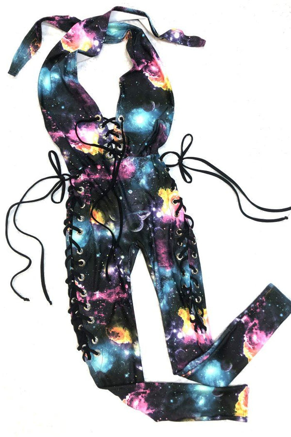 Lace Up Josie Style Catsuit - 1