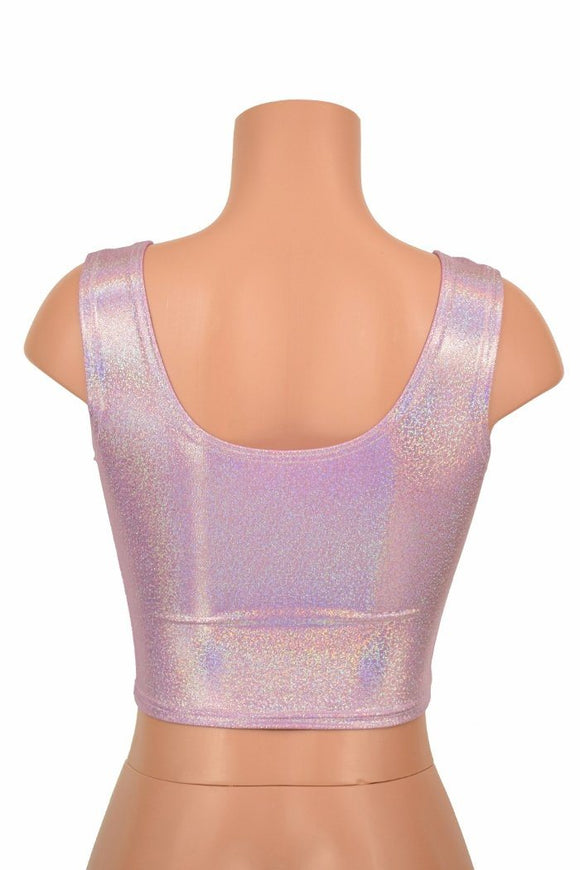 Lace Up Lilac Tank Crop - Coquetry Clothing