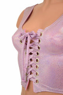 Lace Up Lilac Tank Crop - Coquetry Clothing