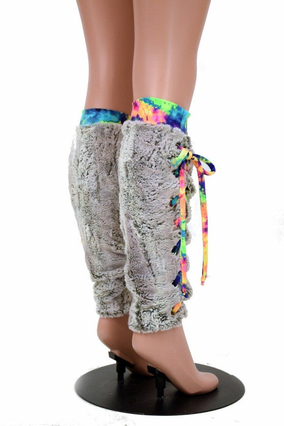 Lace Up Minky Leg Warmers - Coquetry Clothing