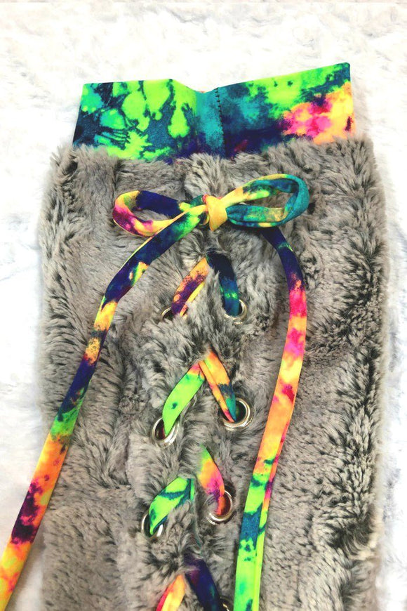 Lace Up Minky Leg Warmers - Coquetry Clothing