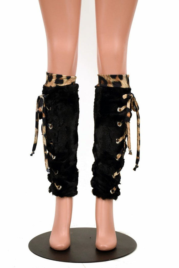 Lace Up Minky Leg Warmers - Coquetry Clothing