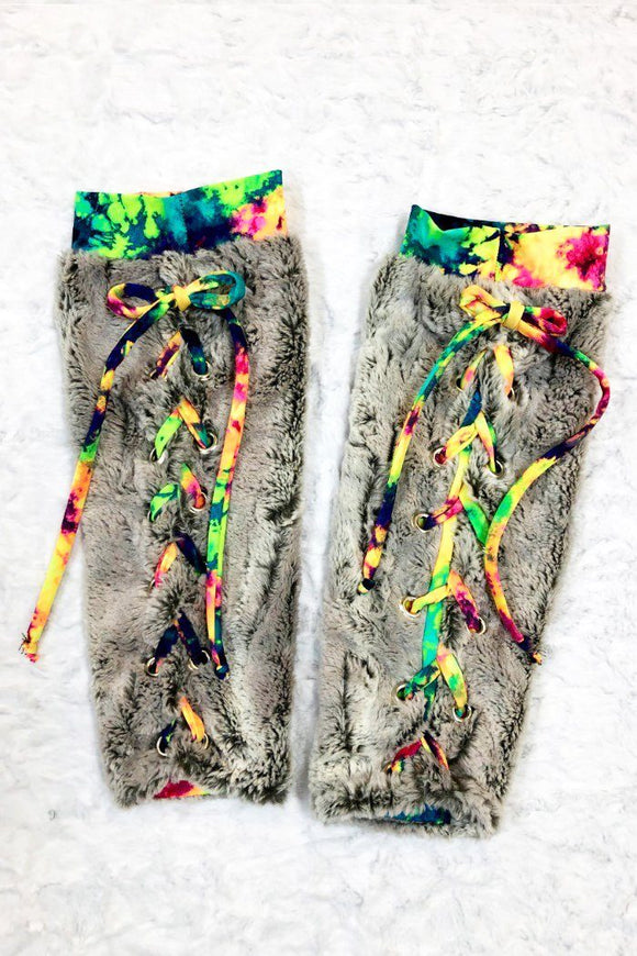 Lace Up Minky Leg Warmers - Coquetry Clothing