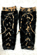 Lace Up Minky Leg Warmers - Coquetry Clothing