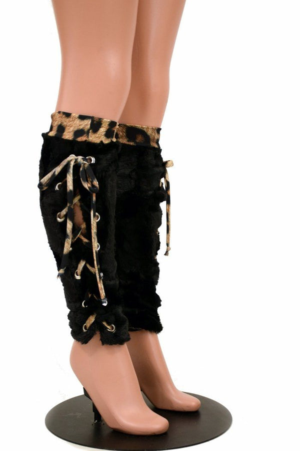 Lace Up Minky Leg Warmers - 4