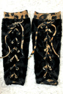 Lace Up Minky Leg Warmers - 7