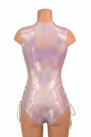 Lace Up Plunging V Romper - Coquetry Clothing