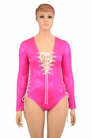 Lace Up Plunging V Romper - Coquetry Clothing