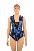 Lace Up Plunging V Romper - Coquetry Clothing