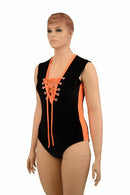 Lace Up Plunging V Romper - Coquetry Clothing