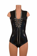 Lace Up Plunging V Romper - Coquetry Clothing