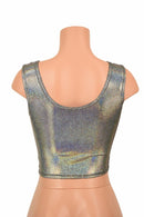 Lace Up Silver Tank Crop - Coquetry Clothing
