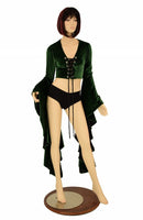 Lace Up Sorceress Sleeve Crop Top - Coquetry Clothing