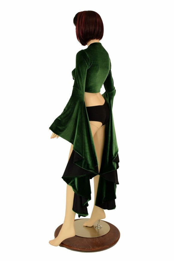 Lace Up Sorceress Sleeve Crop Top - Coquetry Clothing