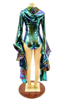 Lace Up Sorceress Sleeve Romper with Hood - Coquetry Clothing