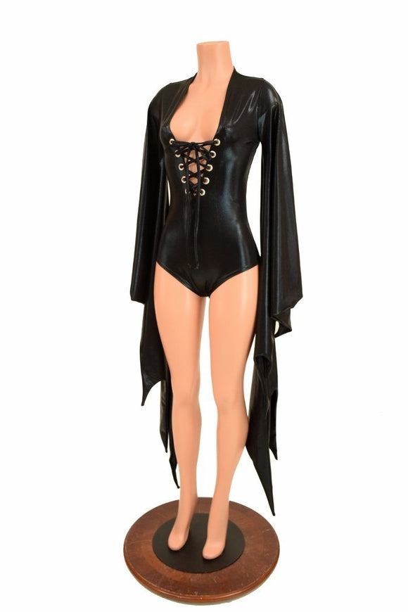 Lace Up Succubus Romper - Coquetry Clothing