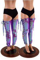 Lace Up Thigh High Leg Warmers - Coquetry Clothing
