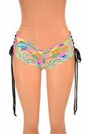 Lace Up Ultra Cheeky Booty Shorts - Coquetry Clothing