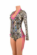 Lace Up V Neck Romper - Coquetry Clothing