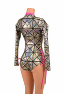 Lace Up V Neck Romper - Coquetry Clothing