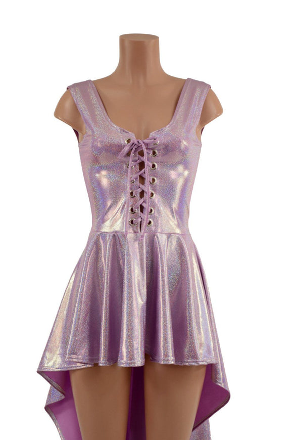 Laceup Hi Lo Peplum Tank Top - Coquetry Clothing