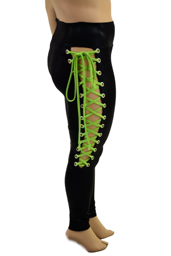 Laceup Hi Lo Peplum Top & Leggings Set - Coquetry Clothing