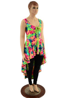 Laceup Hi Lo Peplum Top & Leggings Set - Coquetry Clothing