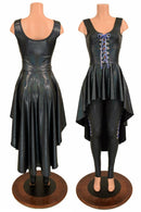 Laceup Hi Lo Peplum Top & Leggings Set - Coquetry Clothing