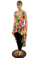 Laceup Hi Lo Peplum Top & Leggings Set - Coquetry Clothing