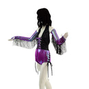 Laceup Josie Romper with Fringed Fingerless Gloves - Coquetry Clothing