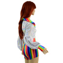 Lantern Sleeve Crop Jacket with Disco Collar - Coquetry Clothing