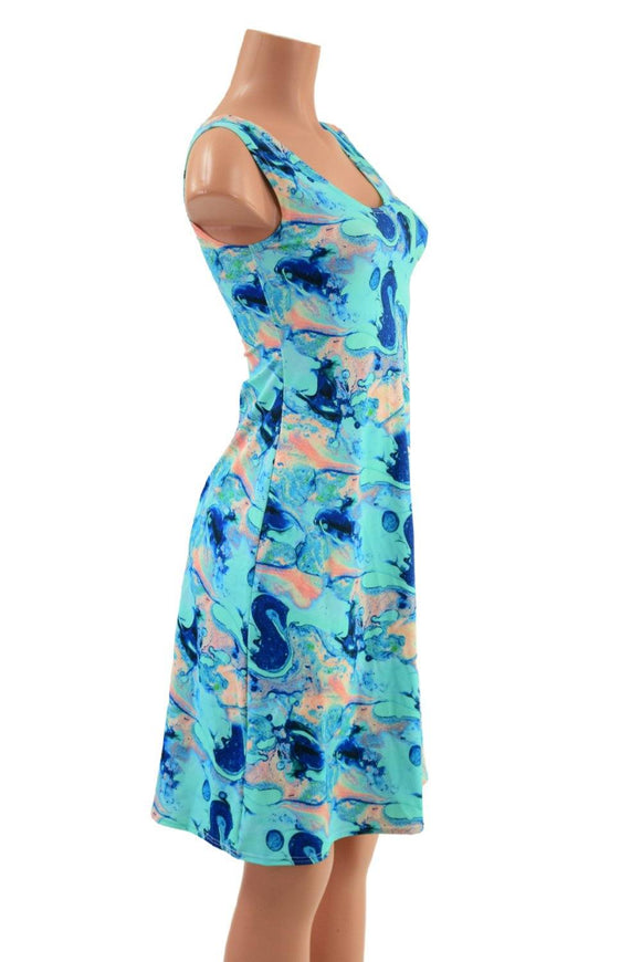 Lapis Lagoon A Line Tank Dress - Coquetry Clothing