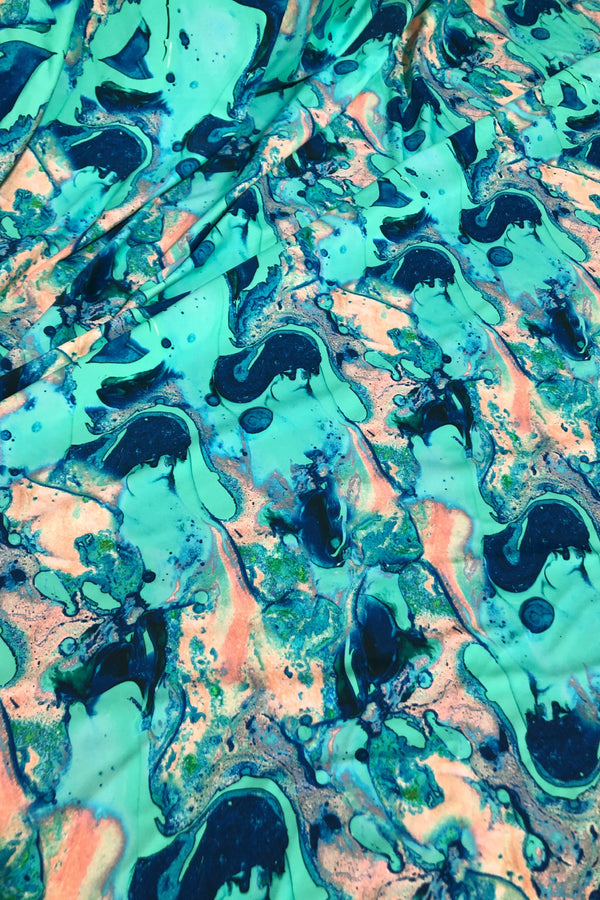 Lapis Lagoon Spandex Fabric - 4