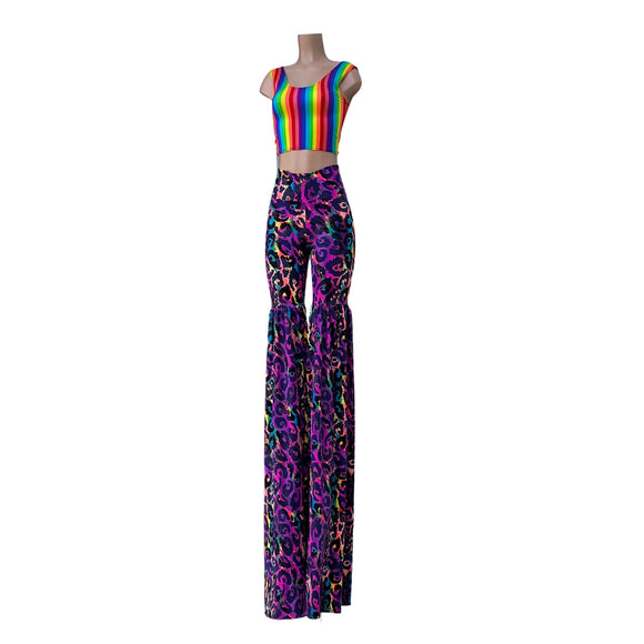 Legging Style Stilt Pants and Tank Crop Top Set - Coquetry Clothing