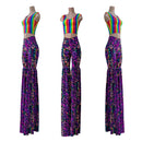Legging Style Stilt Pants and Tank Crop Top Set - Coquetry Clothing