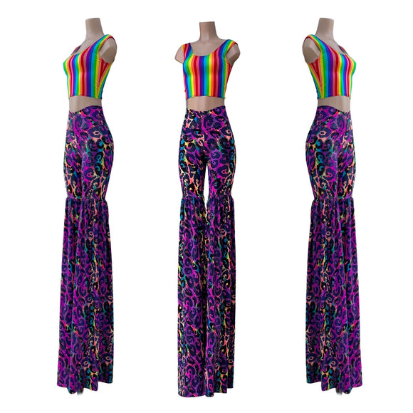 Legging Style Stilt Pants and Tank Crop Top Set - Coquetry Clothing
