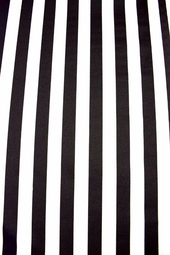 Legging Style Stilt Pants in Black and White Vertical Stripe - Coquetry Clothing
