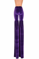 Leggings Style Stilt Pants in Purple Velvet - Coquetry Clothing