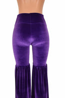 Leggings Style Stilt Pants in Purple Velvet - Coquetry Clothing