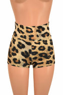 Leopard High Waist Shorts - 2