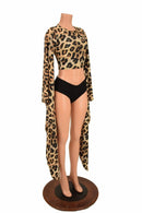Leopard Kimono Crop Top - Coquetry Clothing