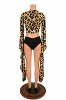Leopard Kimono Crop Top - Coquetry Clothing